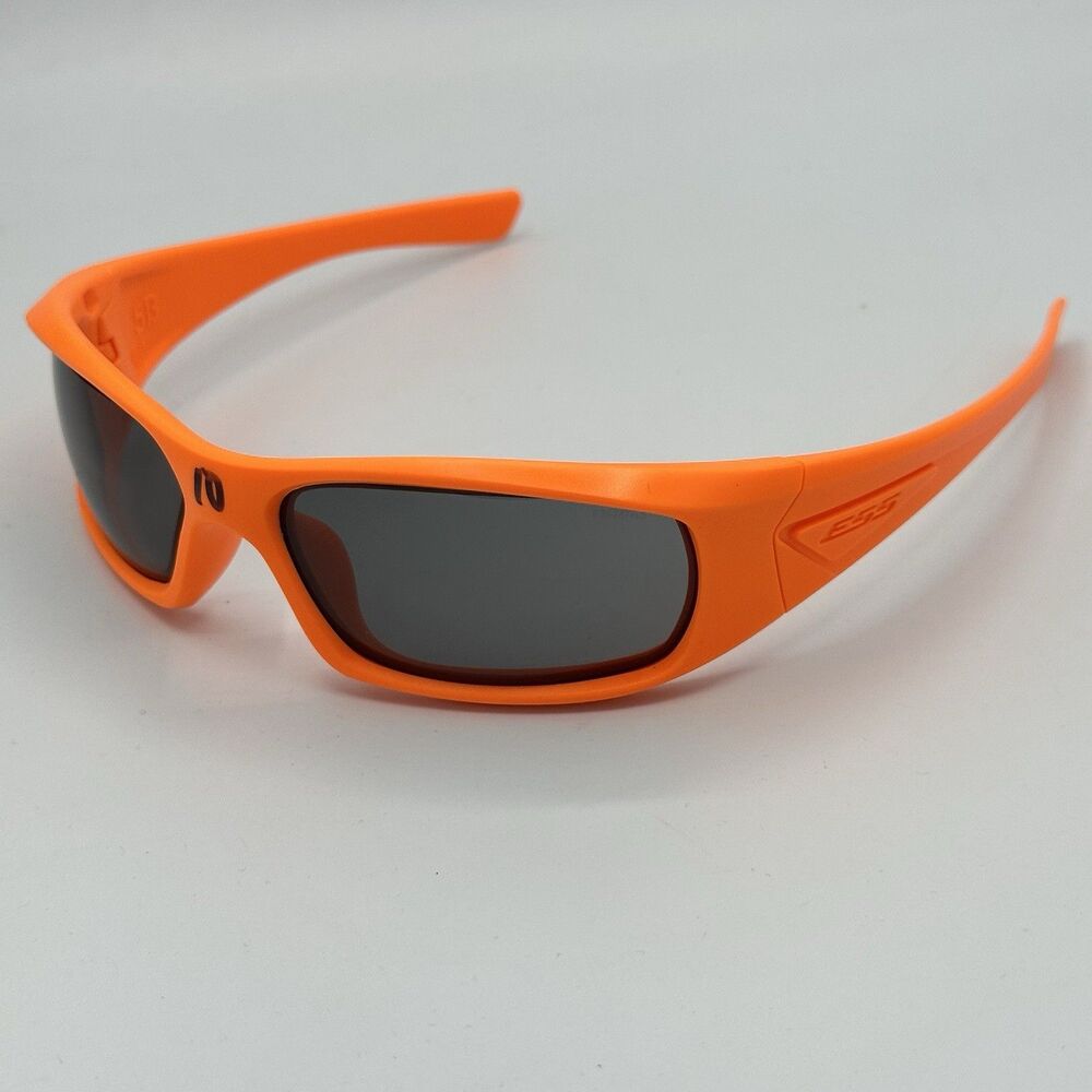 ESS 5B Hi-Vis Orange Smoke Gray Lens Safety Sunglasses ANS Z87 (Authentic)